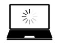 Illustration of loading computer icon