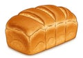 Illustration of a loaf of bread featuring a realistic style. The loaf Royalty Free Stock Photo