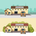 Illustration of logistics and warehouse. Royalty Free Stock Photo