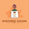 Investment advisor vector mascot