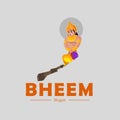 Bheem vector mascot logo