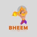 Bheem vector mascot logo