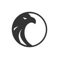 Illustration of logo black circle eagle logo template