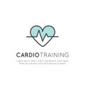 Illustration Logo of cardio training