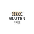 Illustration Logo Set Badge Ingredient Warning Label Icon Gluten Wheat Free