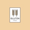 Illustration Logo Set Badge Ingredient Warning Label Icon Gluten Wheat Free