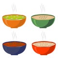 Illustration of logo for the theme homemade soups