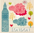 Illustration with London Big Ben