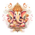 Illustration of Lord Ganesha for Ganesh Chaturthi. Ai Generated