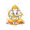 Illustration of Lord Ganesha for Ganesh Chaturthi. Ai Generated