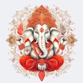 Illustration of Lord Ganesha for Ganesh Chaturthi. Ai Generated