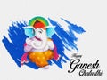 Illustration of Lord Ganpati background for Ganesh Chaturthi festival of India