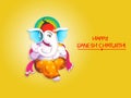 Illustration of Lord Ganpati background for Ganesh Chaturthi festival of India Royalty Free Stock Photo