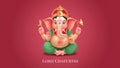 Illustration of Lord Ganpati or Ganesha on Ganesh Chaturthi festival of India. Generative Ai