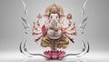 Illustration of Lord Ganpati or Ganesha on Ganesh Chaturthi festival of India. Generative Ai