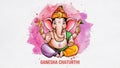 Illustration of Lord Ganpati or Ganesha on Ganesh Chaturthi festival of India. Generative Ai