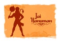 Lord Hanuman on abstract background for Hanuman Jayanti festival of India