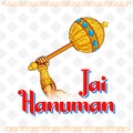 Lord Hanuman on abstract background for Hanuman Jayanti festival of India