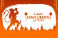 Lord Hanuman for Hanuman Jayanti Janmotsav celebration background for religious holiday of India