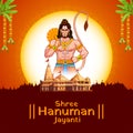 Lord Hanuman for Hanuman Jayanti Janmotsav celebration background for religious holiday of India