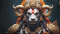 illustration of Lord Narasimha the fourth avatar of the Hindu god Vishnu for Narasingha Jayanti, AI Generative