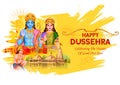 Lord Ram and Sita in Ram Darbar for Dussehra Navratri festival of India poster