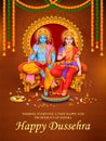 Lord Ram and Sita in Ram Darbar for Dussehra Navratri festival of India poster