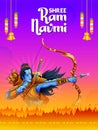 Shree Ram Navami celebration background for religious holiday of India