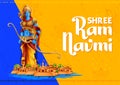 Shree Ram Navami celebration background for religious holiday of India