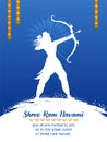 Shree Ram Navami celebration background for religious holiday of India Royalty Free Stock Photo