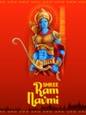 Shree Ram Navami celebration background for religious holiday of India