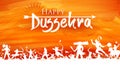 Lord Rama and Ravana in Dussehra Navratri festival of India poster