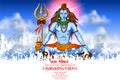 Lord Shiva, Indian God of Hindu for Shivratri with message Om Namah Shivaya meaning I bow to Shiva