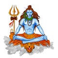 Lord Shiva, Indian God of Hindu for Shivratri with message Om Namah Shivaya meaning I bow to Shiva