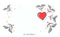 Background Be My Valentine, Valentine card. A Valentines Day illustration - I Love YOU, an original hand-drawing illustration. Royalty Free Stock Photo