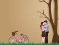 Illustration of love and valentine`s Day . Royalty Free Stock Photo