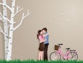 Illustration of love and valentine`s Day . Royalty Free Stock Photo