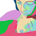 Mother and Child, art Royalty Free Stock Photo