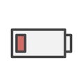Illustration of low battery icon Royalty Free Stock Photo