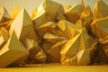 Low poly yellow pattern, digital illustration artwork, abstract, backgrounds Royalty Free Stock Photo