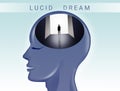 Illustration of lucid dream Royalty Free Stock Photo