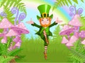 Lucky Dancing Leprechaun Royalty Free Stock Photo