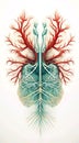 Illustration of lung and tendon Royalty Free Stock Photo