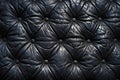 Luxury black leather upholstery background for design with buttons Royalty Free Stock Photo