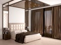 Illustration of Luxury elegant bedroom Royalty Free Stock Photo