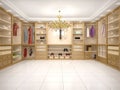 illustration of luxury wardrobe in modern style Royalty Free Stock Photo