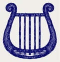 Illustration of lyre Royalty Free Stock Photo