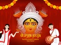 Illustration of maa durga for celebration of festival of india Durga puja subho bijoya, Banner, poster, card design