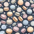 Macarons with a pearly finish, resembling precious moonstones