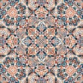 Illustration madala background geometric semaless pattern mirror, retro style